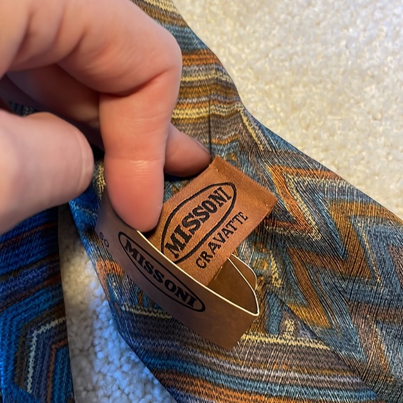 Missoni Cravatte Silk Tie Made in Italy - Picture 8 of 8